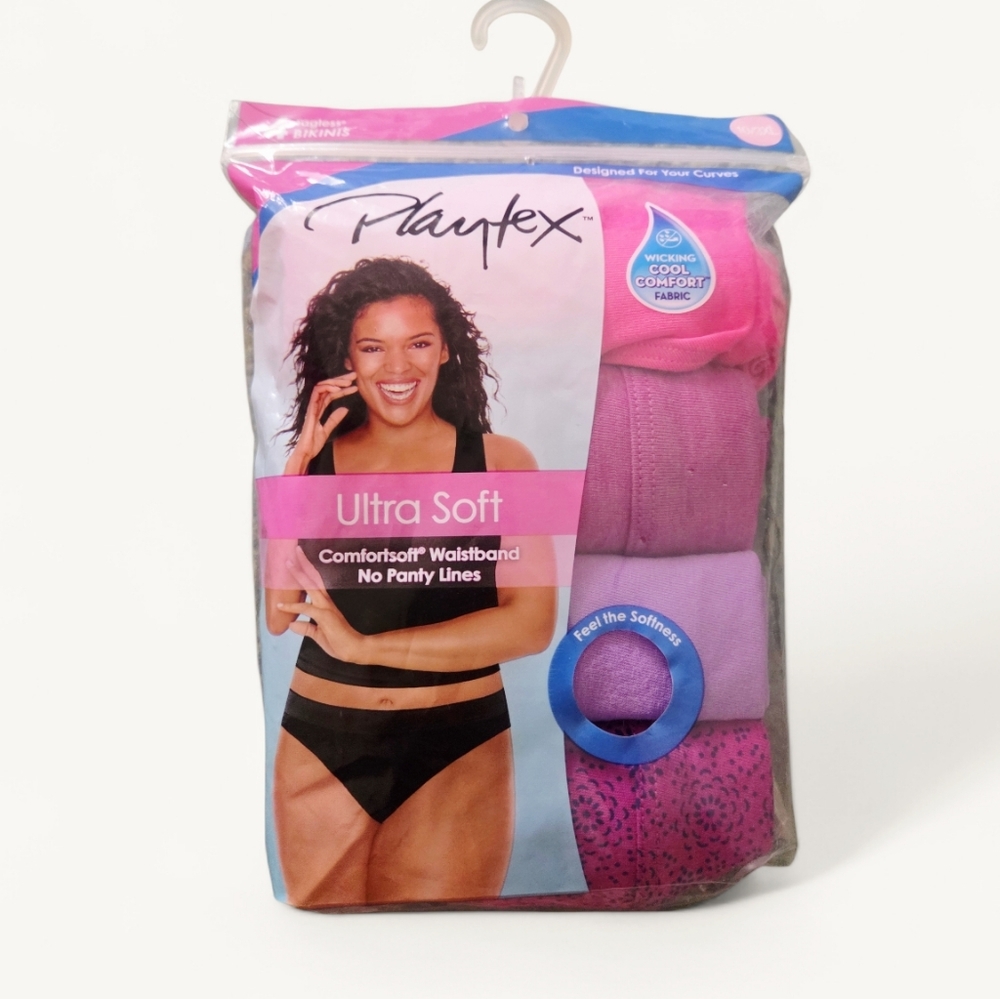 Playtex Ultra Soft Plus Size Tagless Bikini Panties- NWT
